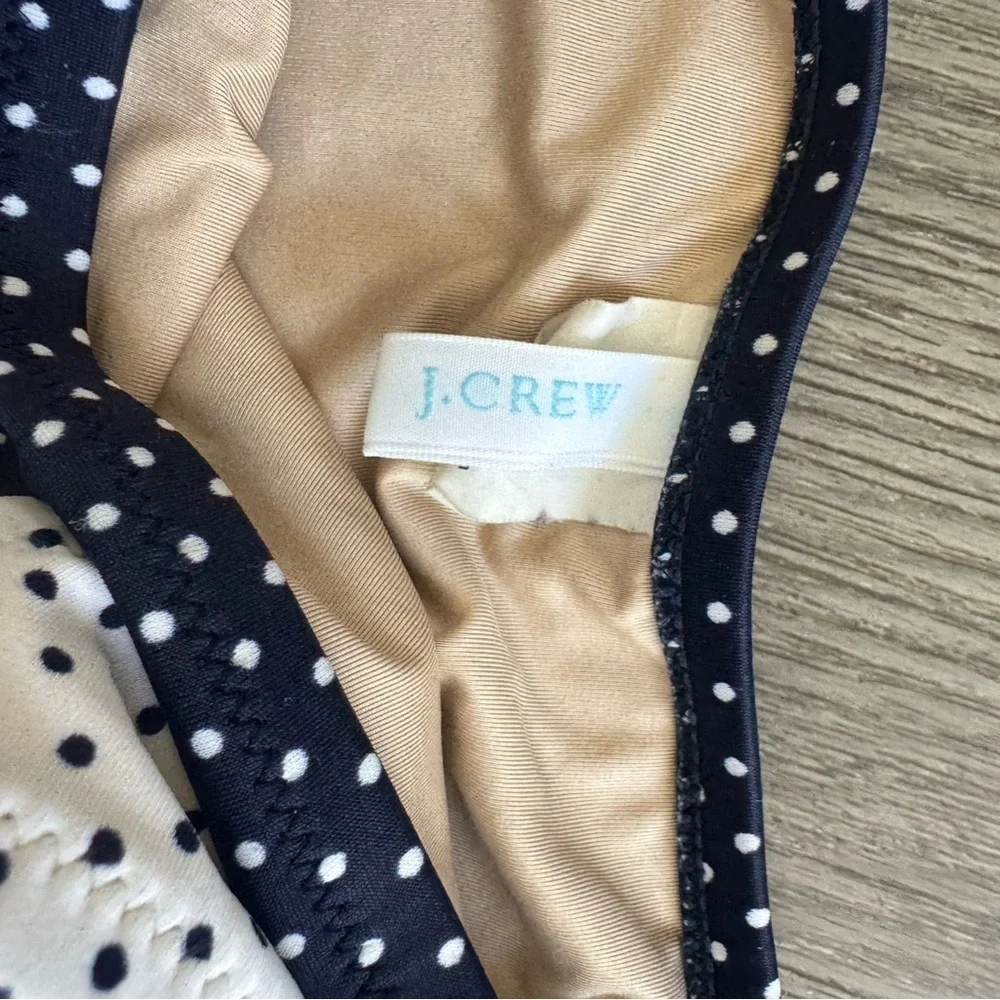 J. Crew Polka Dot Bikini Set - Navy and White